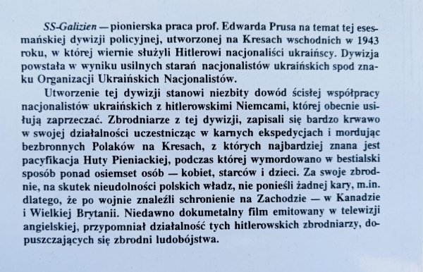 Edward Prus SS-Galizien. Patrioci czy zbrodniarze?