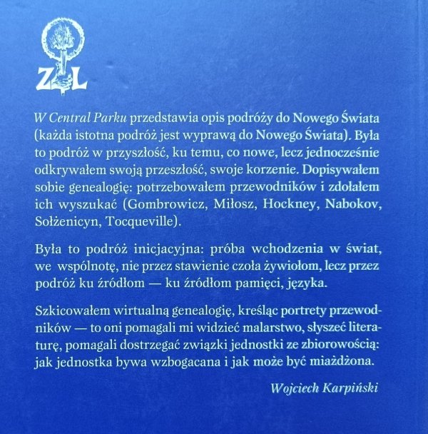 Wojciech Karpiński W Central Parku