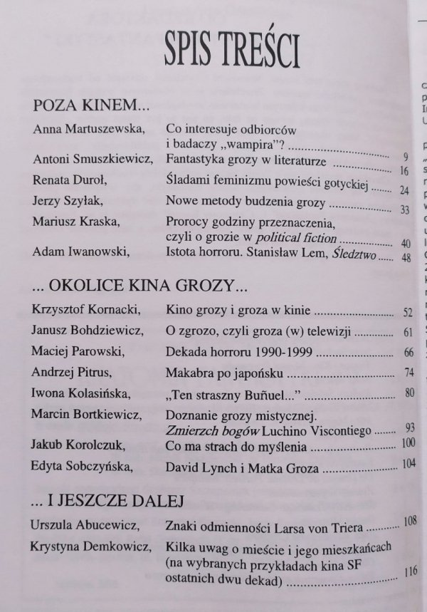 red. Jerzy Szyłak, Krzysztof Kornacki Okolice kina grozy