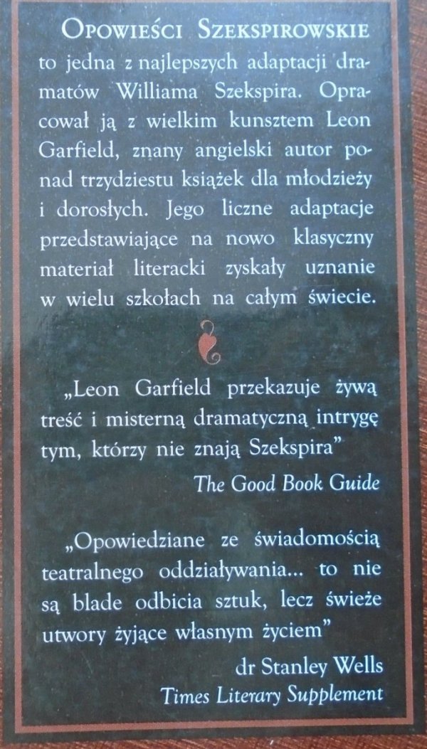 Leon Garfield • Opowieści Szekspirowskie. Adaptacja najsłynniejszych dramatów