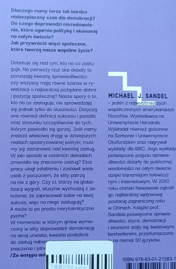 Michael J. Sandel Tyrania merytokracji