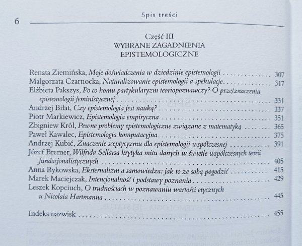 red. Marek Hetmański Epistemologia współcześnie