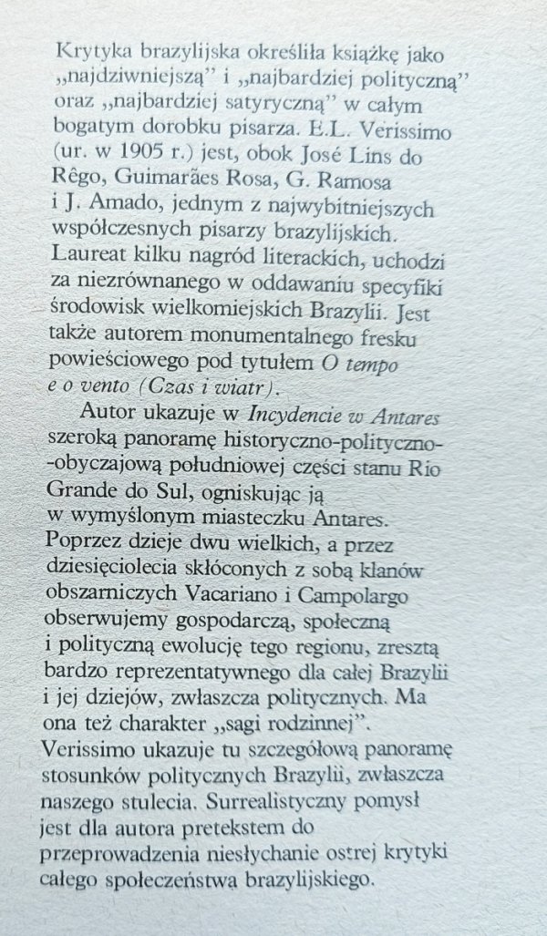 Erico Verissimo Incydent w Antares