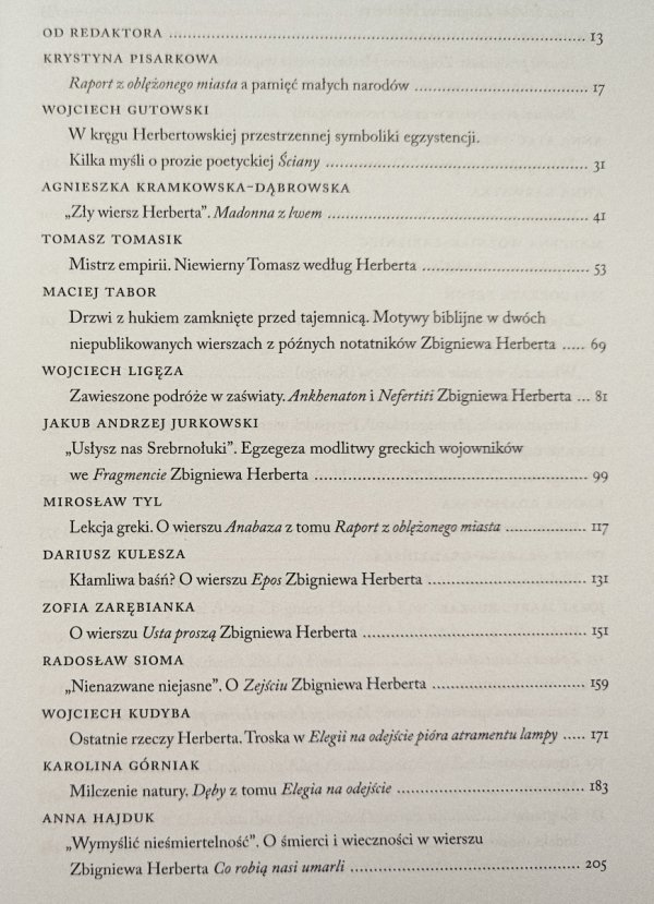 Gąszcz srebrnych liści. Interpretacja wierszy Zbigniewa Herberta
