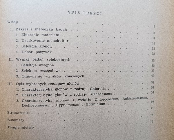 Alojzy Jankowski Badania nad selekcją glonów dla potrzeb kultur masowych