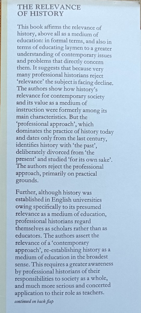Gordon Connell-Smith, Howell A. Lloyd The Relevance of History