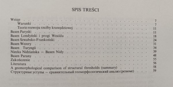 Mieczysław Klimaszewski Progi strukturalne - paralele geomorfologiczne [dedykacja Mieczysława Klimaszewskiego]