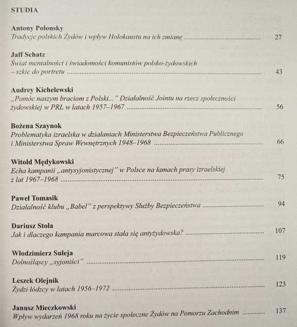 Społeczność żydowska w PRL przed kampanią antysemicką lat 1967-1968 i po niej