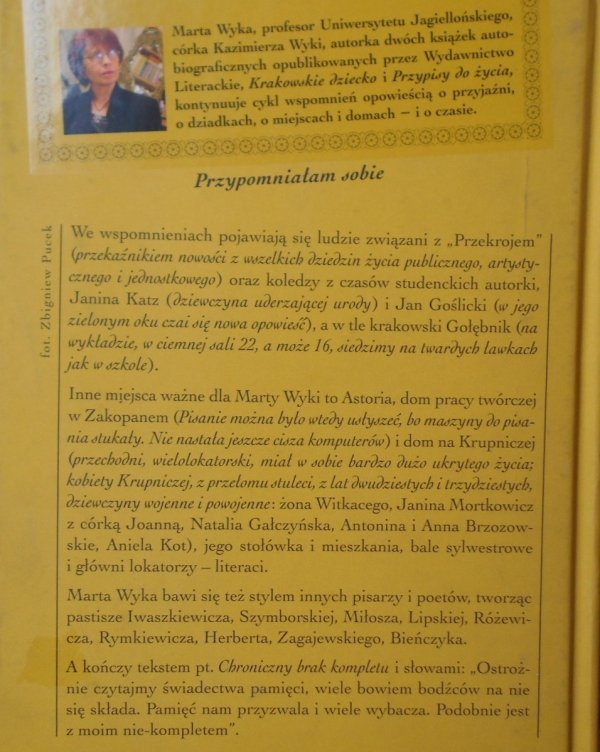 Marta Wyka Przypomniałam sobie