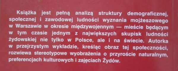 Gabriela Zalewska • Ludność żydowska w Warszawie w okresie międzywojennym