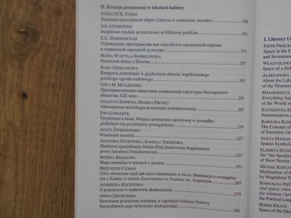 Przestrzeń w języku i kulturze • Analizy tekstów literackich i wybranych dziedzin sztuki. Tokarczuk, Potocki, Grochowiak, Tulli, Leśmian