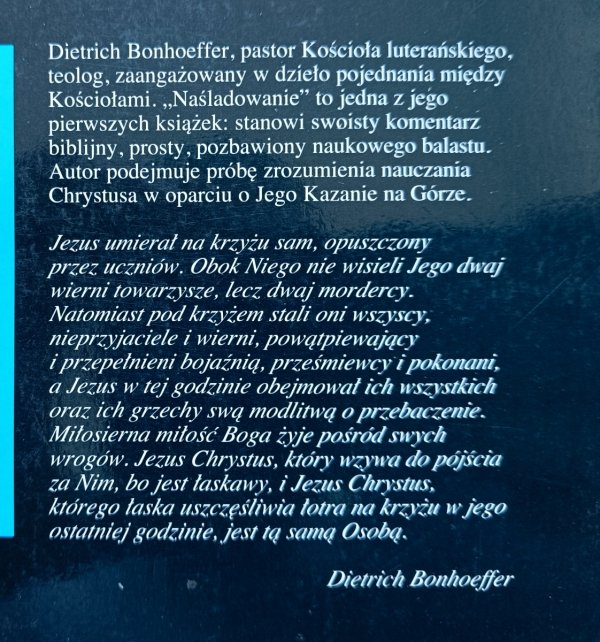 Dietrich Bonhoeffer Naśladowanie