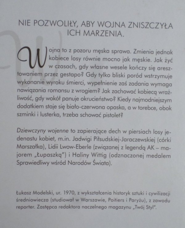 Łukasz Modelski Dziewczyny wojenne. Prawdziwe historie