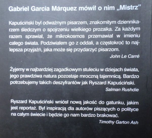 Witold Bereś, Krzysztof Burnetko • Kapuściński: nie ogarniam świata