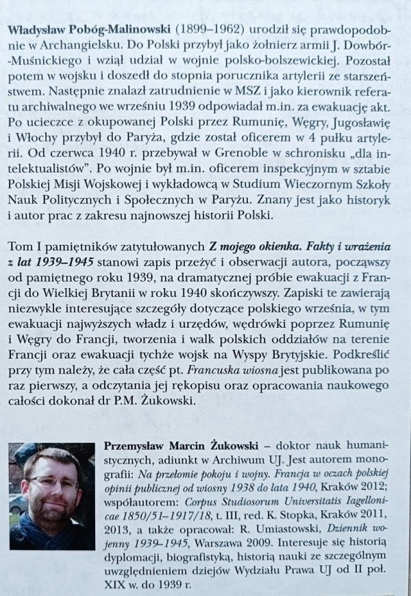 Władysław Pobóg-Malinowski Z mojego okienka. Fakty i wrażenia z lat 1939-1945 tom 1: 1939-1940