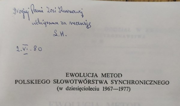 Ewolucja metod polskiego słowotwórstwa synchronicznego