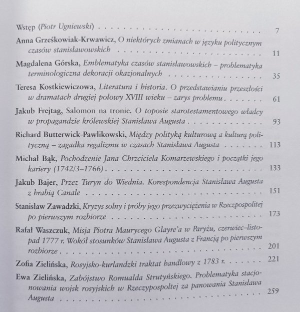 'Skłócony naród, król niepewny, szlachta dzika'? Polska stanisławowska w świetle najnowszych badań