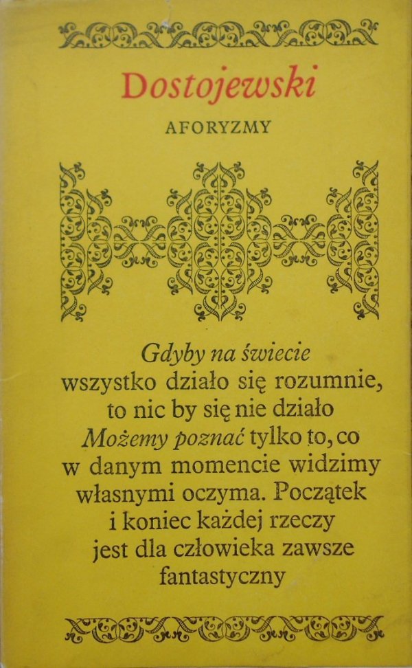 Fiodor Dostojewski • Aforyzmy