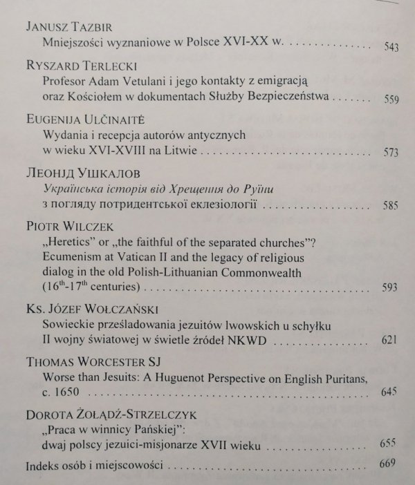red. Marek Inglot SJ, Stanisław Obirek Jezuicka ars historica