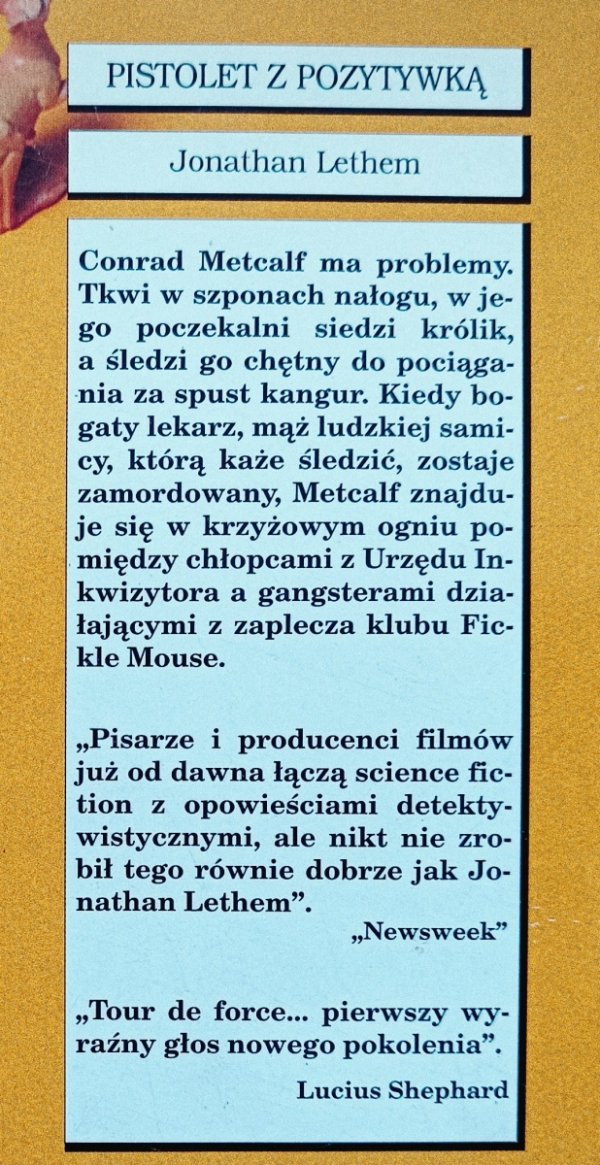 Jonathan Lethem Pistolet z pozytywką