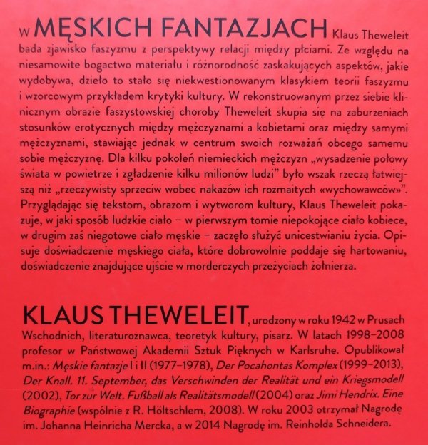 Klaus Theweleit Męskie fantazje