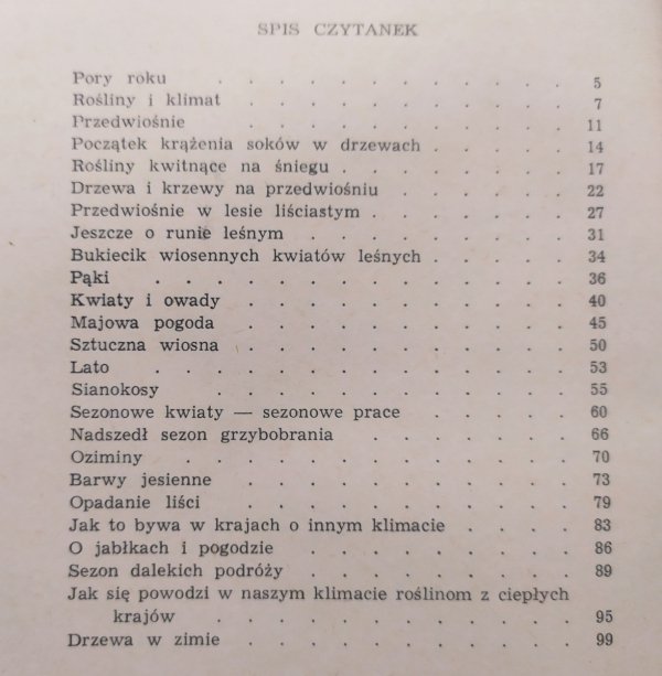 Delfina Gayówna Rośliny w różnych porach roku
