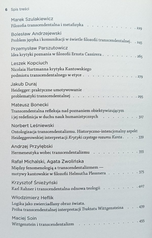 Idea transcendentalizmu od Kanta do Wittgensteina