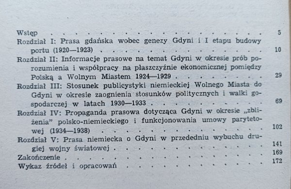 Maria Odyniec Gdynia w prasie niemieckiej Wolnego Miasta Gdańska 1920-1939
