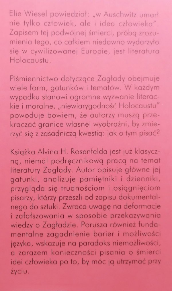 Podwójna śmierć. Rozważania o literaturze Holocaustu