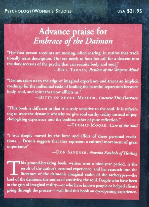 Sandra Lee Dennis • Embrace of the Daimon. Sensuality and the Integration of Forbidden Imagery in Depth Psychology [CG Jung]