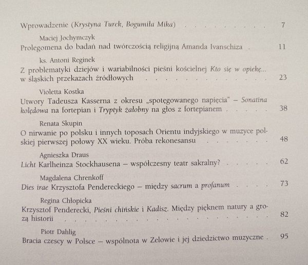 Muzyka religijna - między epokami i kulturami tom 3.