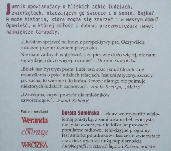 Dorota Sumińska • Świat według psa. Opowieść jamnika Bolka