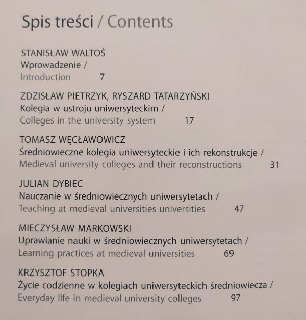 Kolegia uniwersyteckie średniowiecznej Europy. Katalog wystawy Muzeum Uniwersytetu Jagiellońskiego