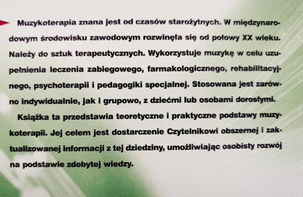 Edith Lecourt Muzykoterapia czyli jak wykorzystać siłę dźwięków
