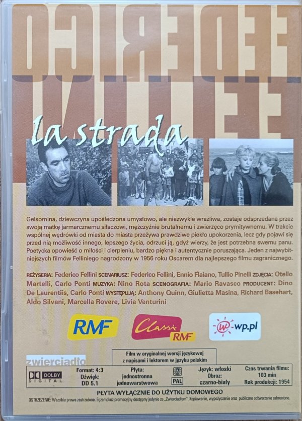 Federico Fellini La Strada DVD