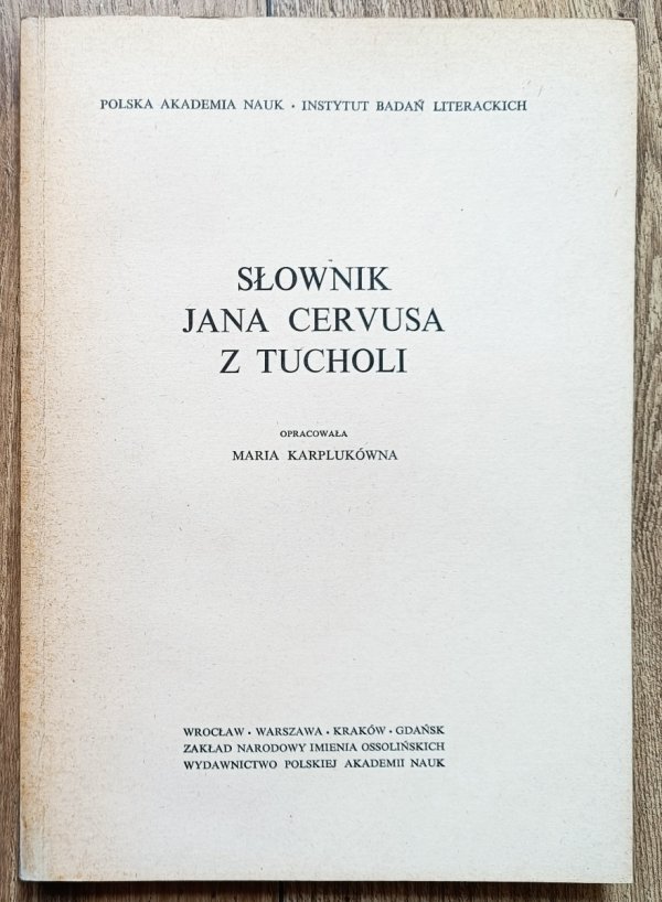 Słownik Jana Cervusa z Tucholi
