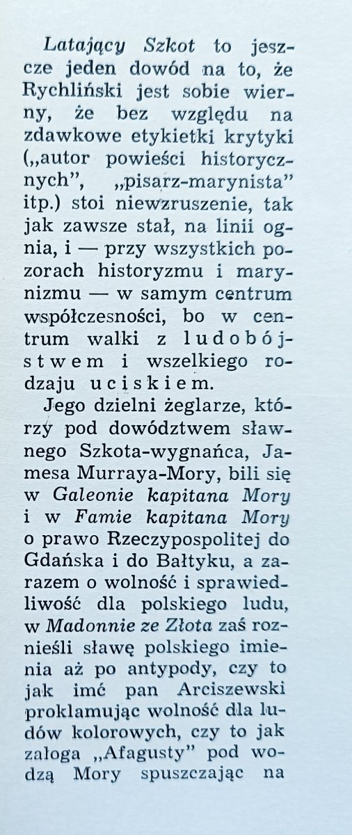 Jerzy Bohdan Rychliński Latający Szkot