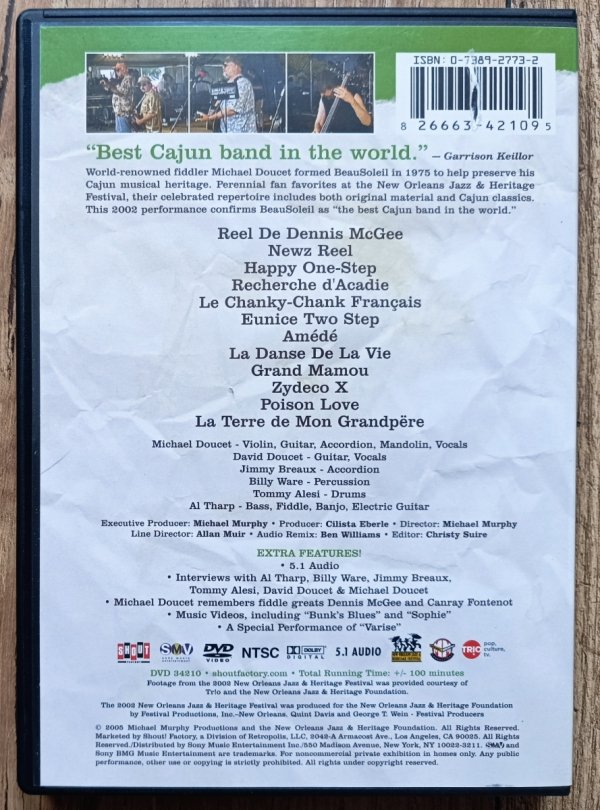 BeauSoleil Live from the New Orleans Jazz &amp; Heritage Festival DVD