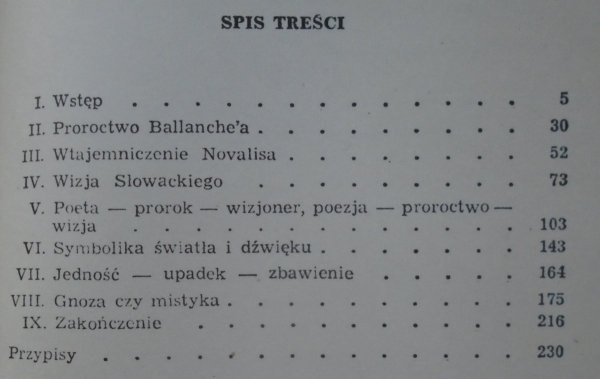 Romantyczna poezja mistyczna. Ballanche, Novalis, Słowacki