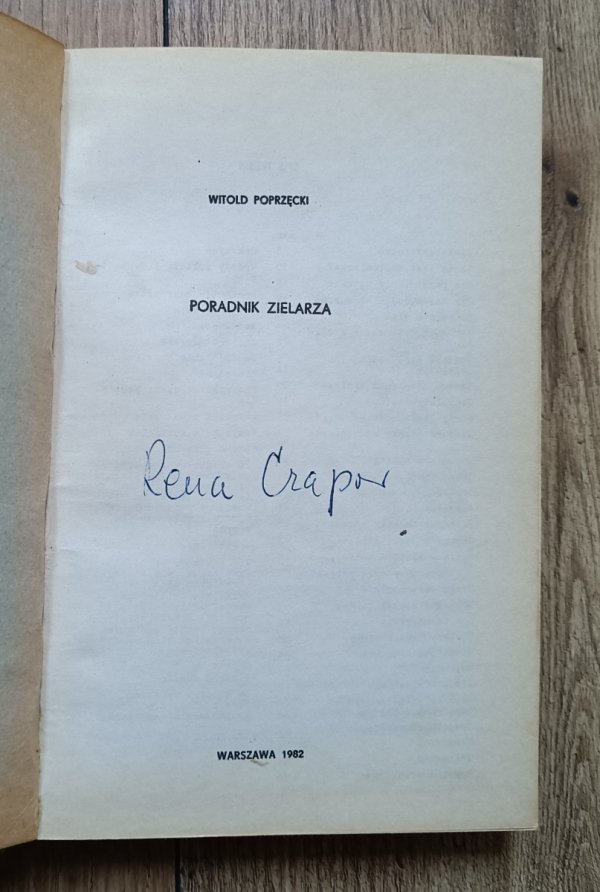 Witold Poprzęcki Poradnik zielarza