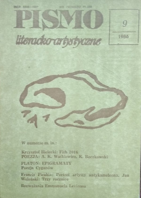 Pismo literacko-artystyczne 9/1986 • Henri Michaux, Emmanuel Levinas