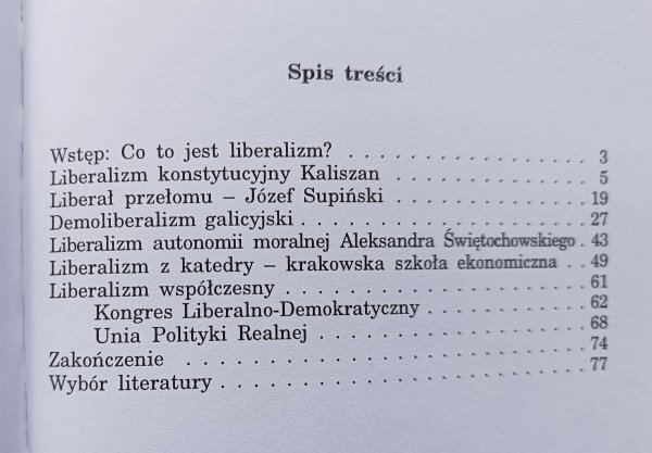Włodzimierz Bernacki Z dziejów polskiego liberalizmu politycznego