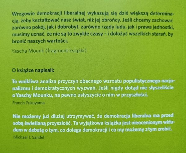Yascha Mounk Lud kontra demokracja