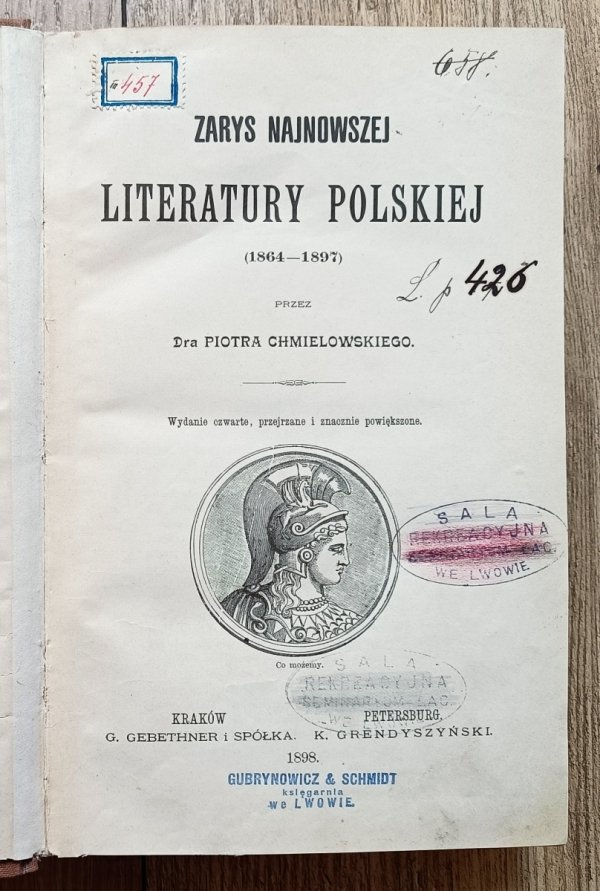 Piotr Chmielowski Zarys najnowszej literatury polskiej 1864-1897