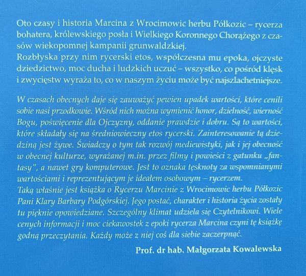 Marcin z Wrocimowic. Rycerz śmiały a szlachetny
