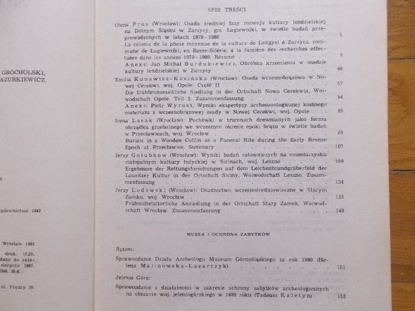 Silesia Antiqua tom 24 • [archeologia, cmentarzyska, osadnictwo wczesnośredniowieczne]