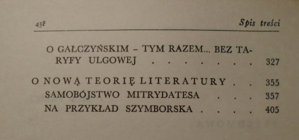 Artur Sandauer • Liryka i logika [Leśmian, Gombrowicz, Szymborska, Bryll]