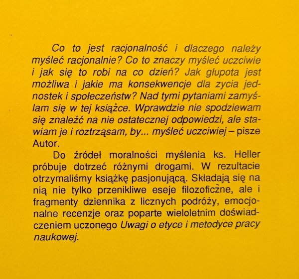 Michał Heller Moralność myślenia