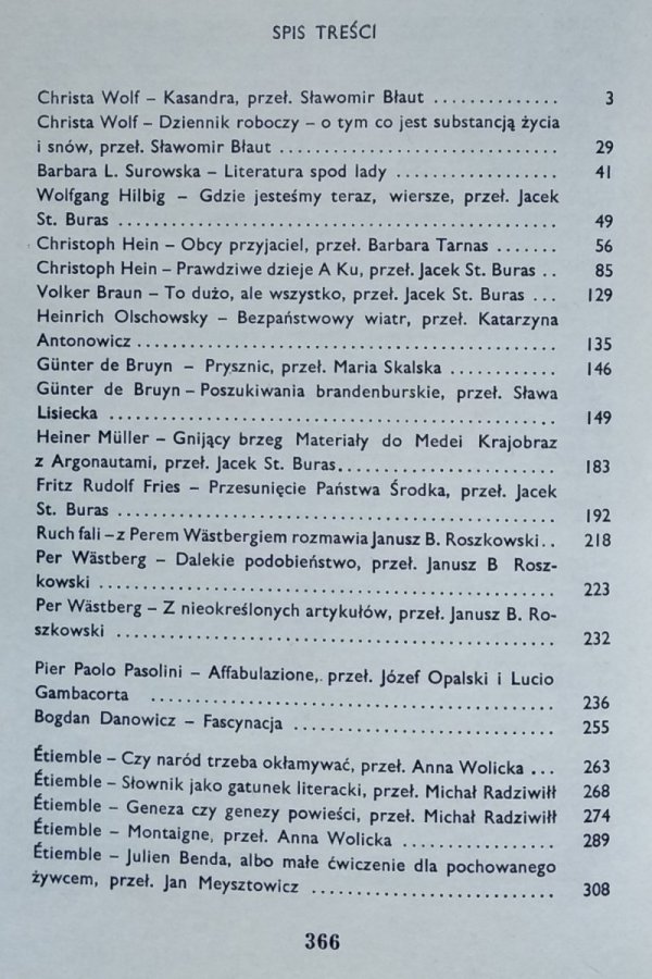 Literatura na Świecie 4/1985 (165) • Christa Wolf, Per Wastberg