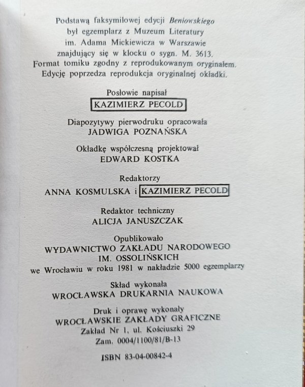 Juliusz Słowacki Beniowski / oprawa półskórek zdobiony